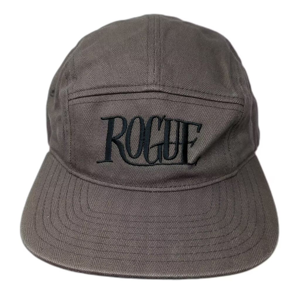 Rogue 5 Panel Hat Brown Black OS Slideback Embroidered Richardson Herringbone